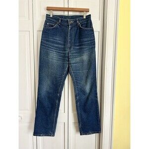 Vintage 80's Woman's Lee High Waisted Denim Blue Jeans size 12 Waist 28”